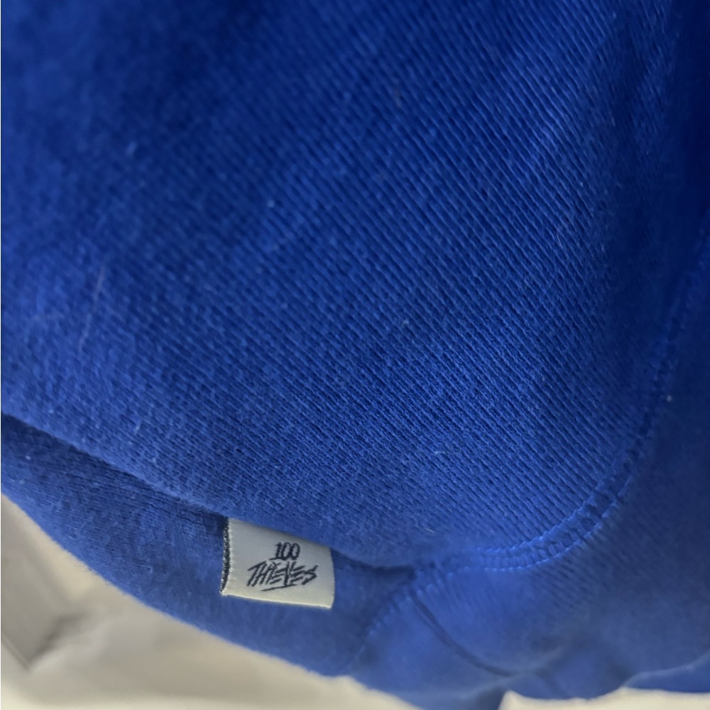 100 Thieves Men's Royal Blue Crewneck Sweater - Picture 7 of 8